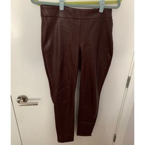 Faux leather pants
